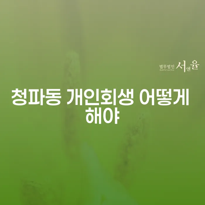 청파동 개인회생 어떻게 해야