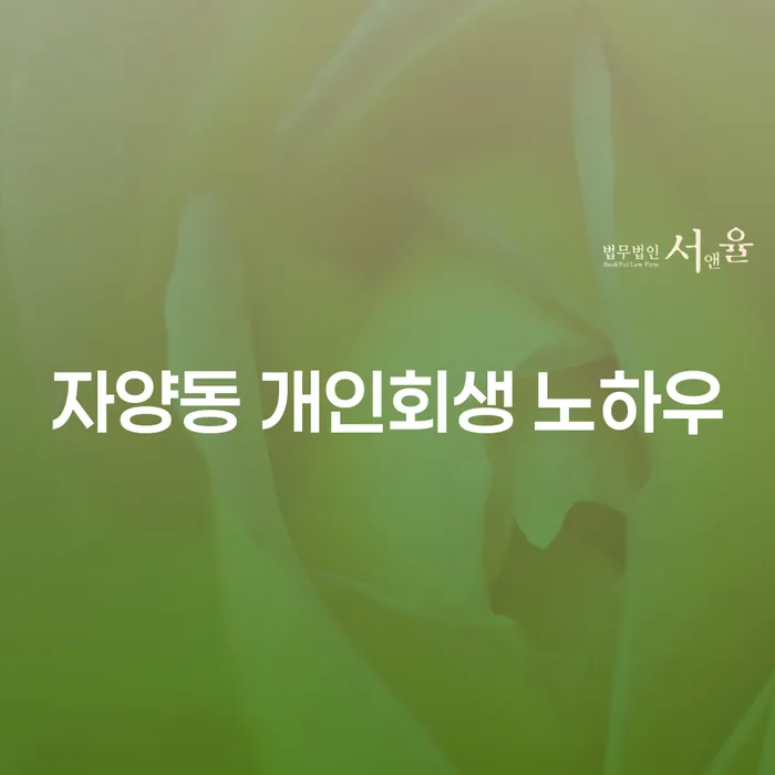 자양동 개인회생 노하우