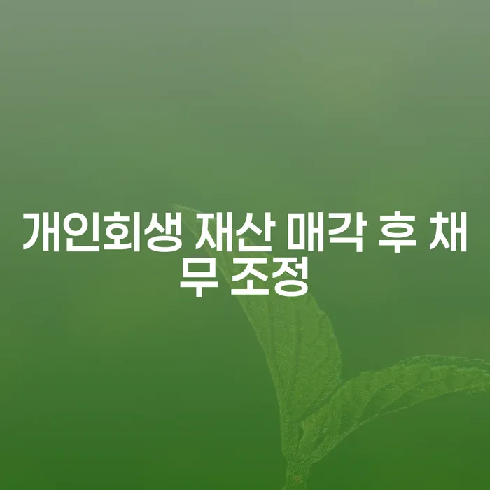 개인회생 재산 매각 후 채무 조정, 지금 시작해도 될까요?