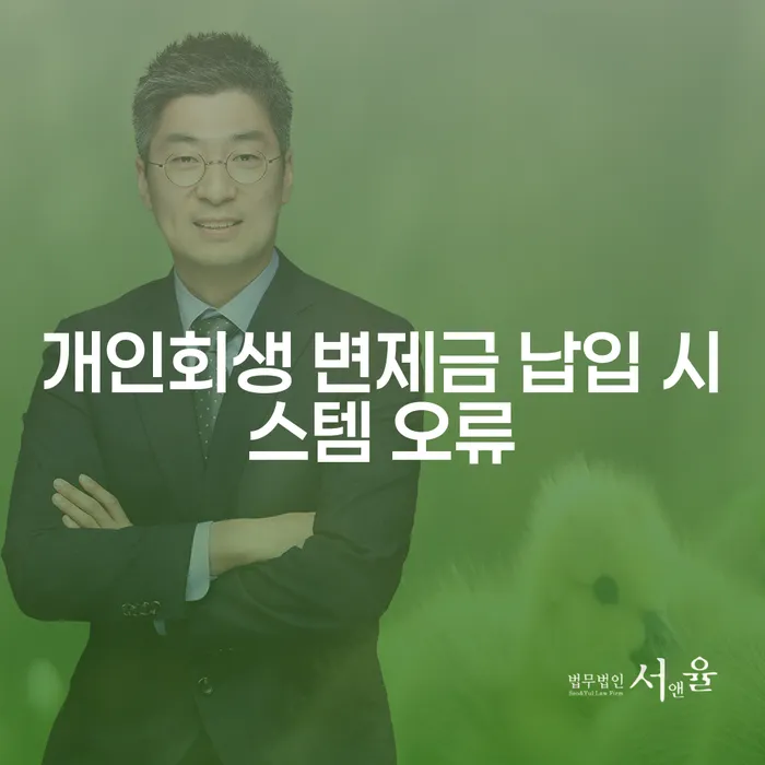 개인회생 변제금 납입 시스템 오류, 어떻게 대처해야 할까?