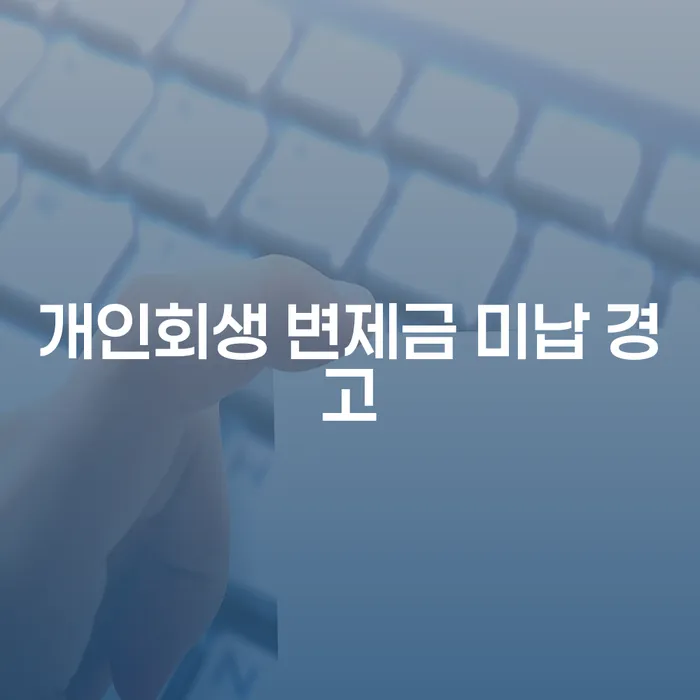 개인회생 변제금 미납 경고: 미리 알고 대처하는 방법은?