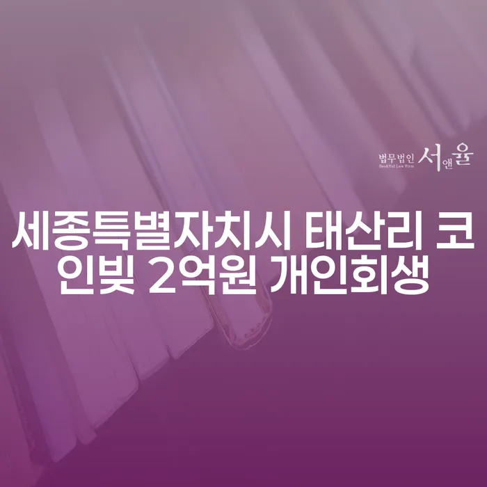 세종특별자치시 태산리 코인빚 2억원, 개인회생으로 해결할 수 있을까요?